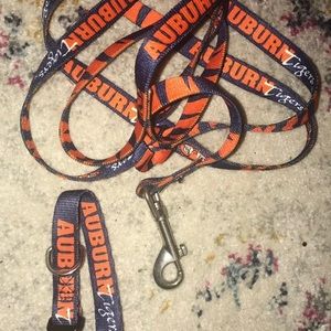 Auburn Dog Collar & Leash